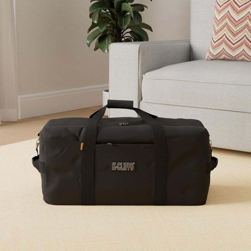 K-Cliffs Heavy Duty Cargo Duffel Large Sport Gear Drum Set Equipment Hardware Travel Bag Rooftop Rack Bag (24" x 12" x 12", Navy) - Image 2